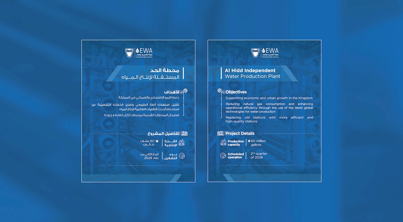 EWA Launches International Tender for 60 MIGD Hidd Independent Water Plant