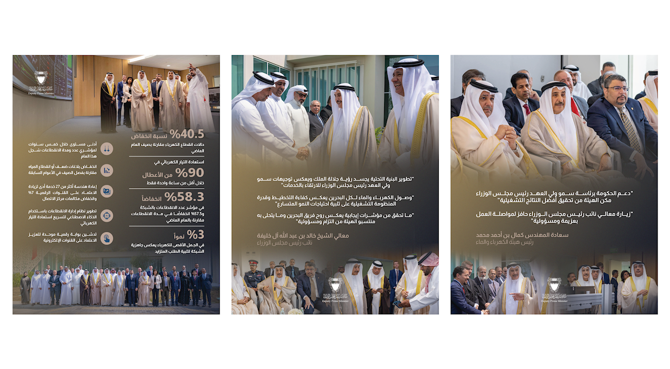 Deputy Prime Minister visits EWA Control Centre